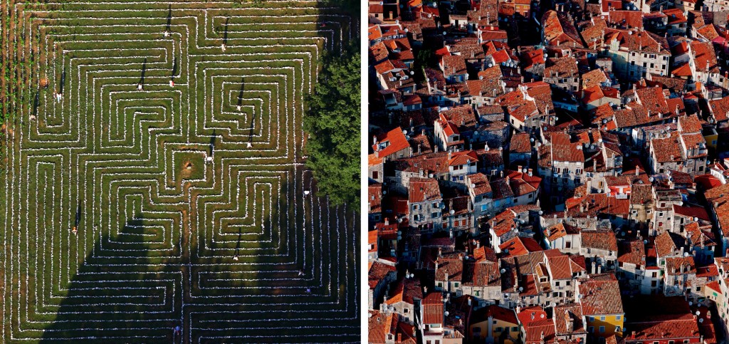 Diptych: Labyrinth Island of Cres / Rooftops Rovinj